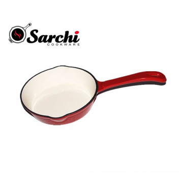 Enameled Cast Iron Frying Pan with long handle